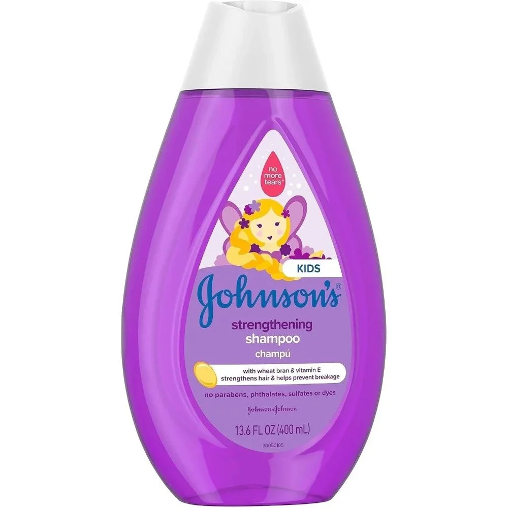Johnson's Strengthening Kids Shampoo - 13.6 Fl Oz, Hypoallergenic & Tear-Free